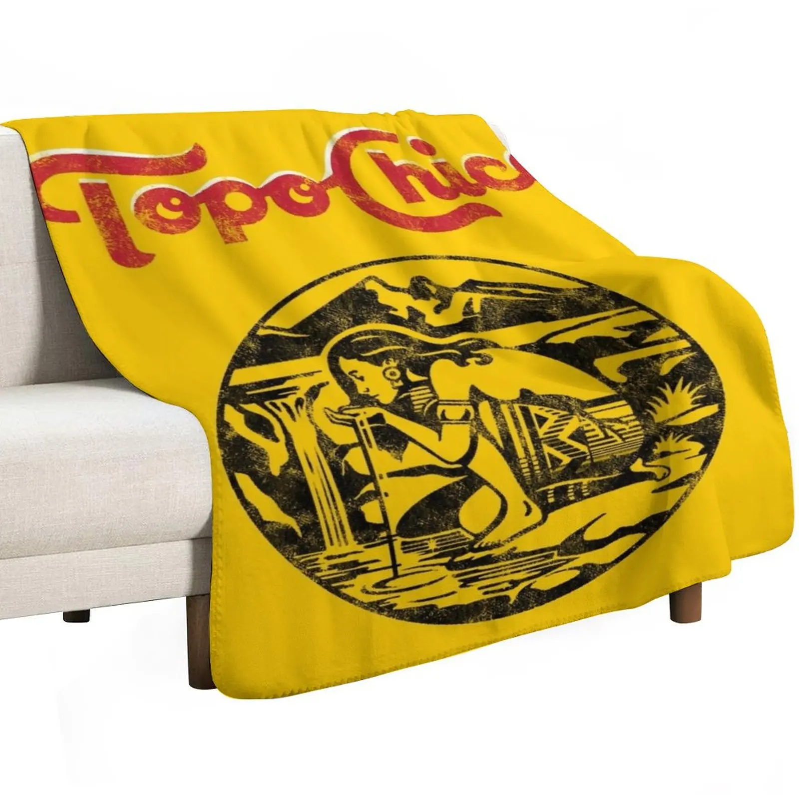 aztec princess - Topo Chico agua mineral worn and washed logo (sparkling mineral water) Throw Blanket Polar for babies Blankets