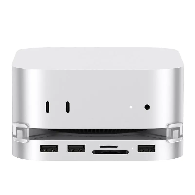 For Mac Mini USB C Hub With M.2 SSD Enclosure For Mac Mini / Pro Stand Type-C Dock Station USB3.2 SD/TF4.0 MC25H