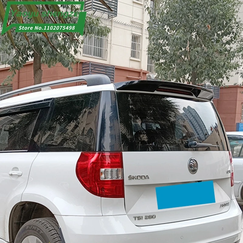 for skoda yeti spoiler 2013-2017 yeti spoiler High Quality ABS Material Car Rear Wing Primer Color spoiler for skoda yeti