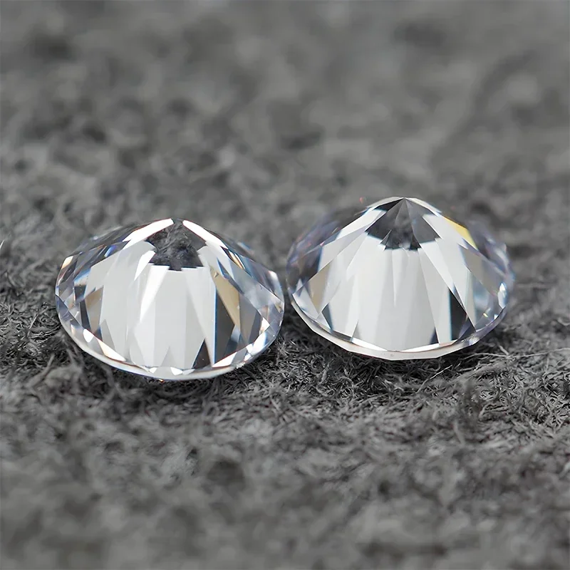 Moissanite Stone Top D Color VVS1 Round Cut 0.2-12Ct Pass Diamond Tester Gemstone Beads for Jewelry Making with Certificate