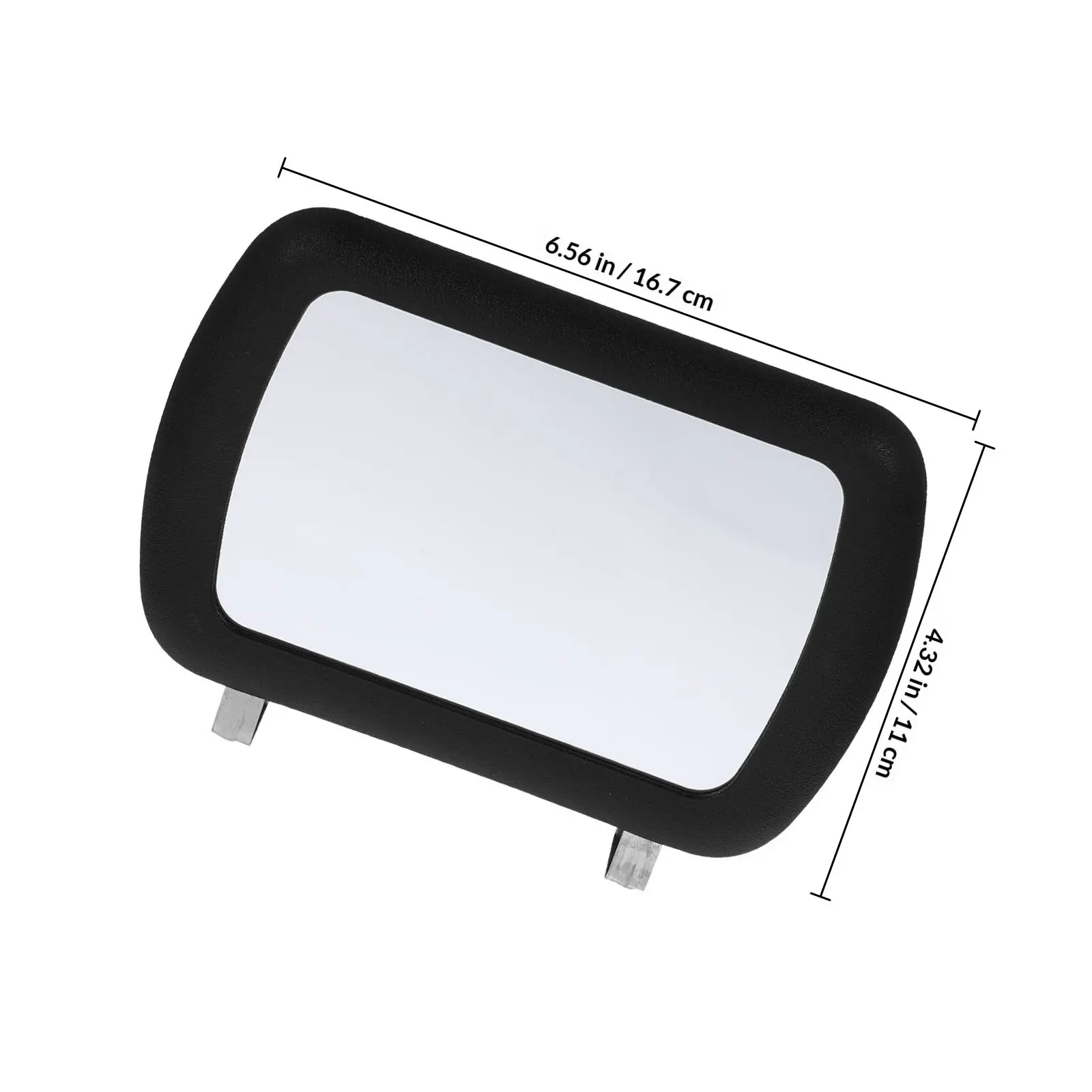 Rotatable Adjustable Car Visor Vanity Mirror Clip-on Anti-Glare Makeup Mirror for Drivers