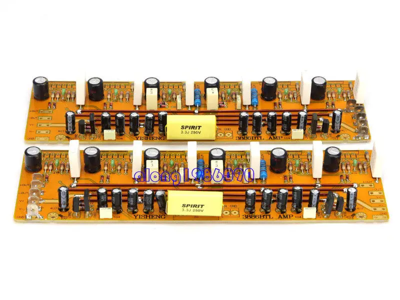 GZLOZONE زوج واحد الجمعية LM3886 أمبير مجلس قاعدة على جيف رولاند أمبير 360 واط + 360 واط L11-4