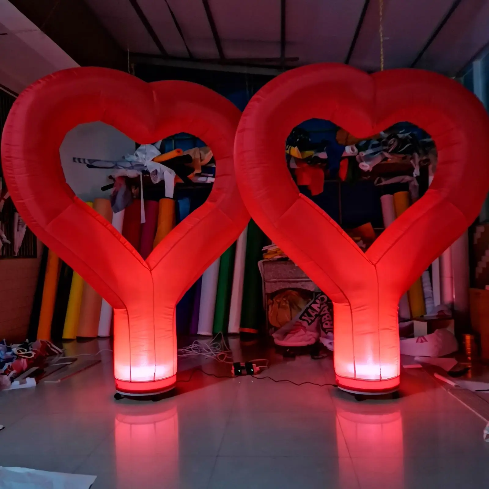 Inflatable Red Heart With Lights For Valentine's Day/Party Decoration Made By Ace Air Art