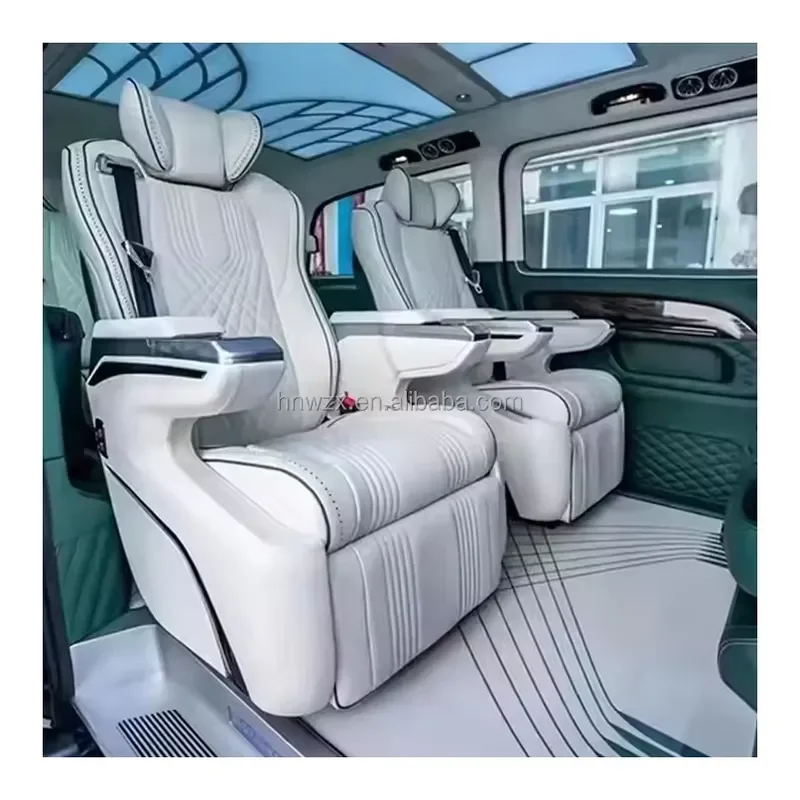 For VIP Aviation Seats with Adjustable Angle & Nappa Material for Sprinter Van Alphard W447 VITO V-Class Cars