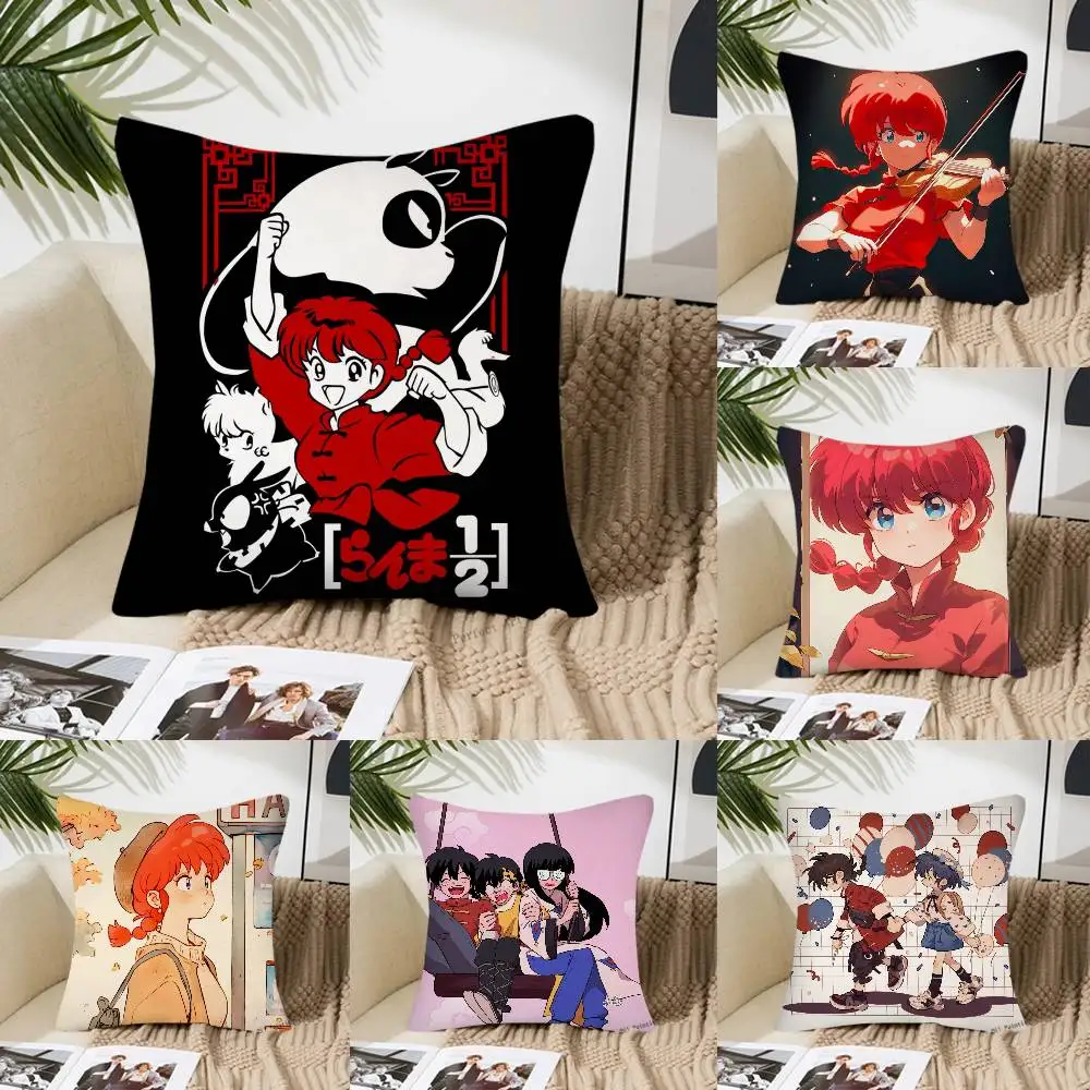 Ranma 1 2 Anime Pillow Case Fashion Square Pillowcase Bedroom Sofa Room Ins Decoration Leisure