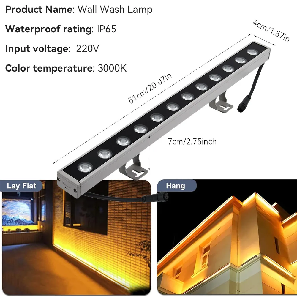 Wall Light AC220V Warm Light Waterproof Aluminum LED Outdoor Decoration Garden Hotel/Factor/Shop/ Art&Science Museum Lighting