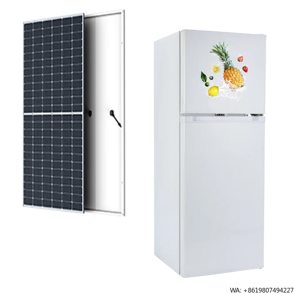 China Wholesale Solar Refrigerator Double Door Top Freezer 142 Litres Solar Powered Energy Saving