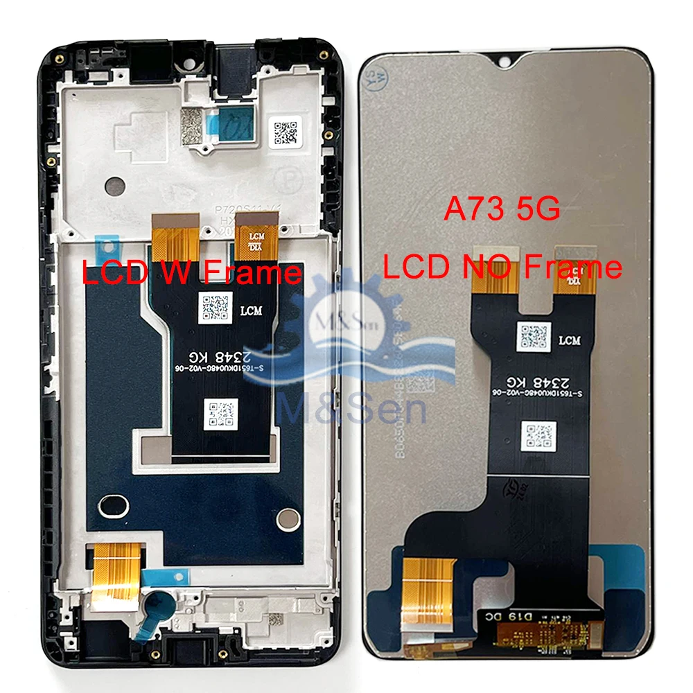 Original For ZTE Blade A73 LCD A73 4G 7060 LCD Display Screen Touch Panel Digitizer For ZTE Blade A73 5G/ Fresh 50 7543N Frame