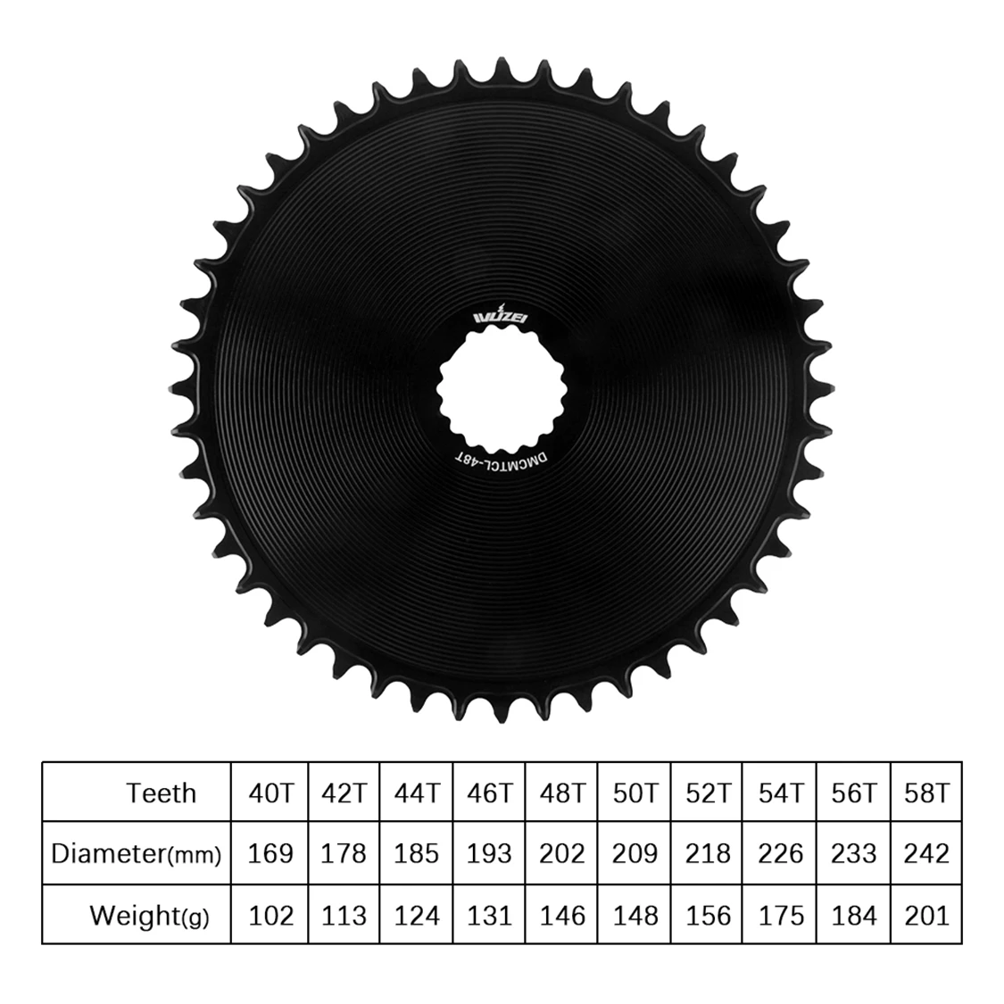 WUZEI Direktmontage-Kettenblatt für Cannondale HollowGram SiSl 40T-58T Narrow Wide Fahrrad-Kettenblatt Rennrad-Kettenrad – Detail 5