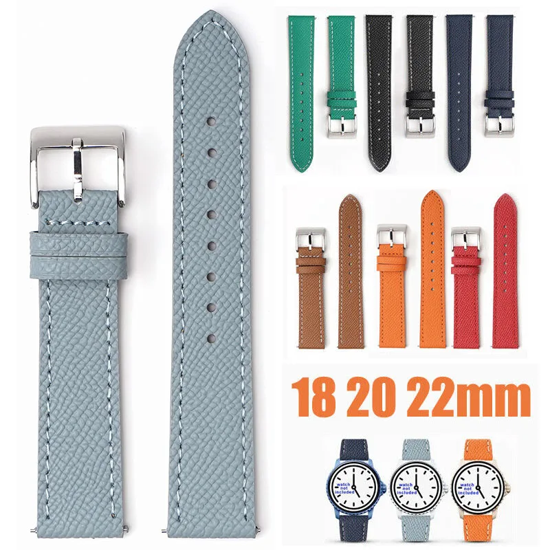 

Genuine Leather Watch Band Calfskin Replace Wristwatch Straps 18mm 20mm 22mm Watch Accessories Men Women Soft Watchbands