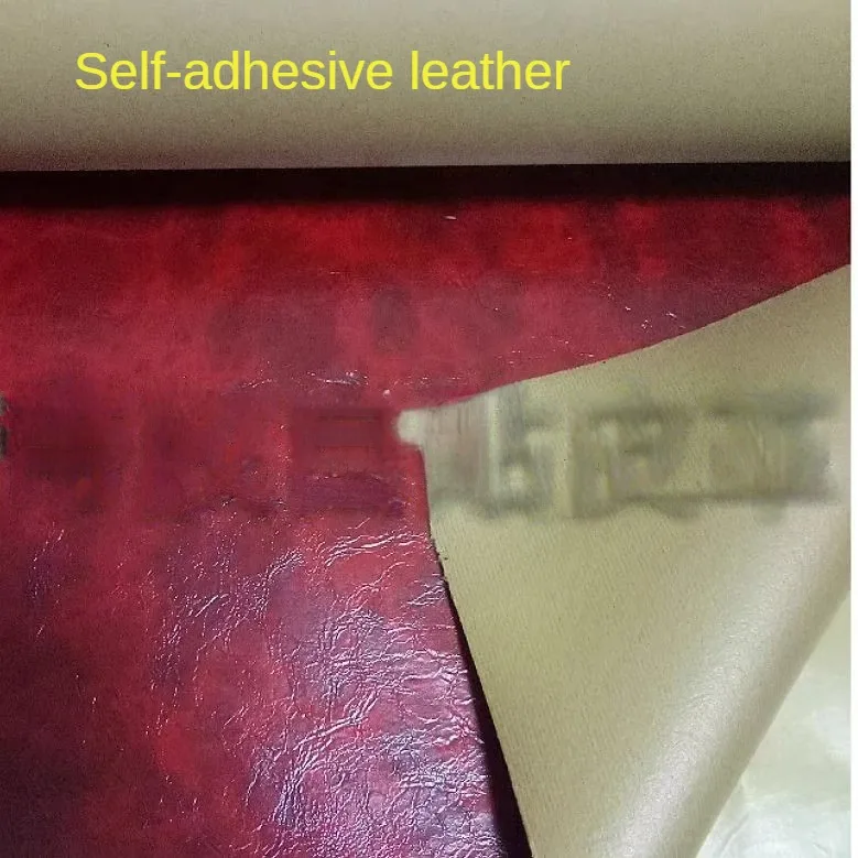 Self-adhesive Leather Patch By The Meter for Sofa Holder Chair Sewing Soft Comfortable Oil Waxed Textile Wear-resistant Textured