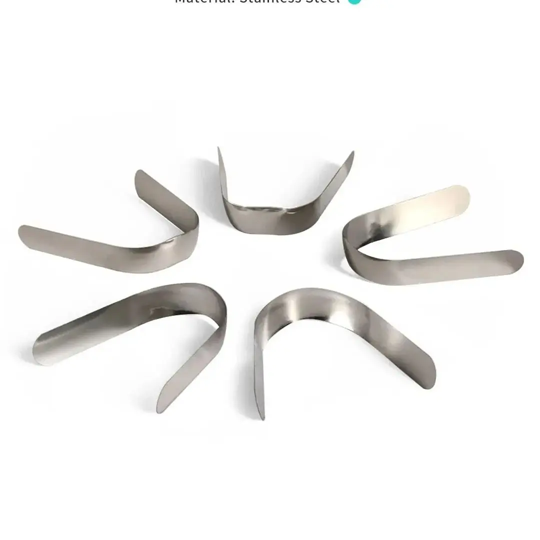 

Dentpark 30pc Dental Tofflemire Double Contoured Matrices M9 Stainless Steel Premolar Molar Dentistry Matrix Bands 4 Sizes