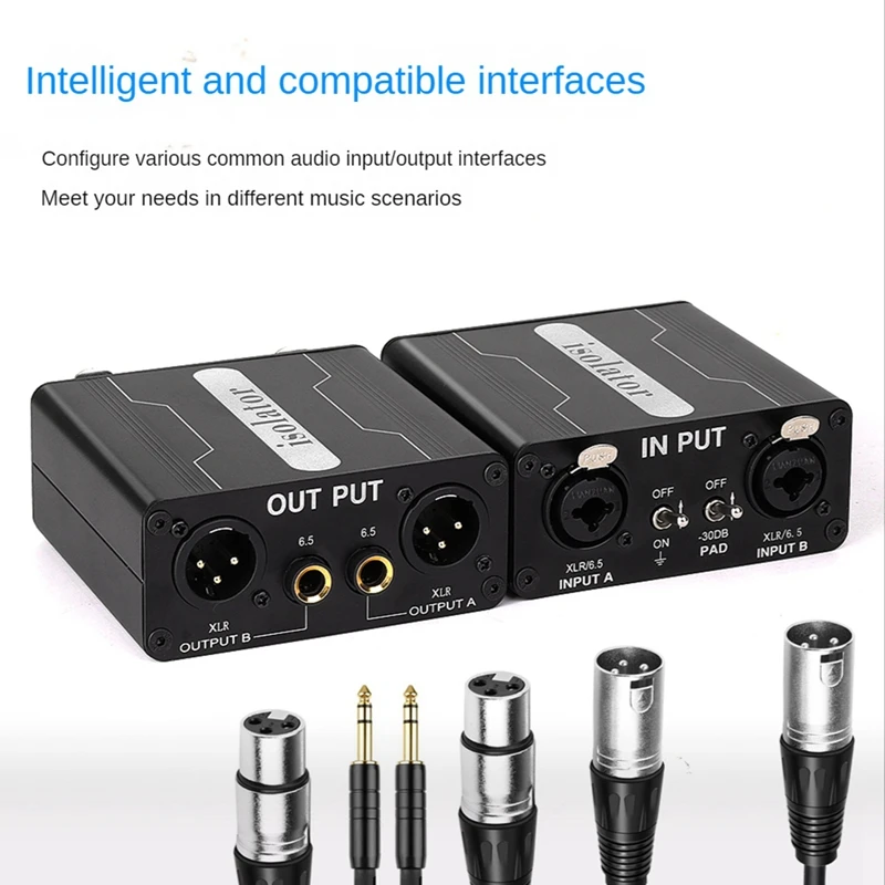 Imagem -02 - Áudio Isolador Atual Som Cancelamento Mixer Microfone Filtro Terrestre Comum Medidor Isolador de Ruído Multifuncional Gx200