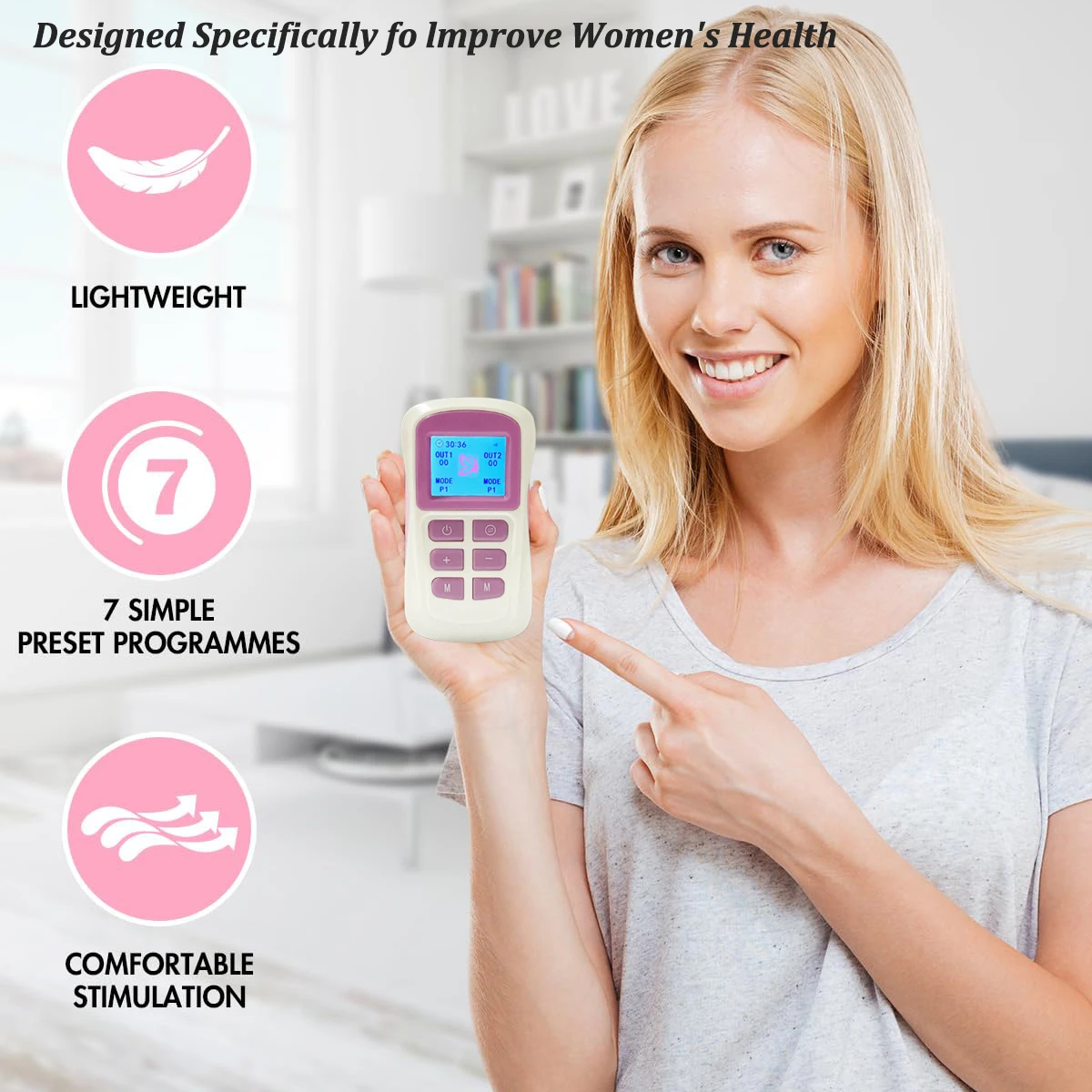 

EMS Pelvic floor Muscle Stimulator Vaginal Trainer Kegel exerciser Women improve incontinence intimate sensation Tighten