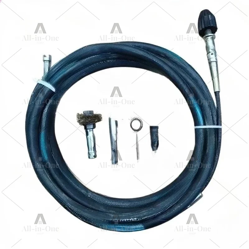High-Pressure Flexible Pipe Sewer Dredging Tool, Upgraded Electric Drill Type for Oil Stain and Hard Object Clogs
