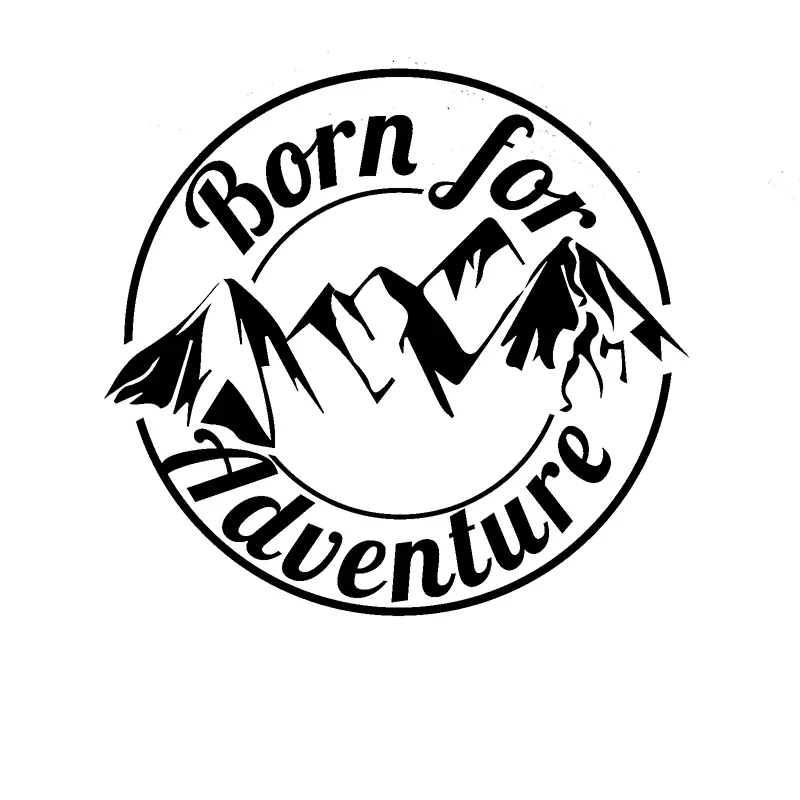 Cool Graphics Born For Adventure Decal Motorcycle Reflective Laser Vinyl Car Sticker 3D Car Styling 15*16CM