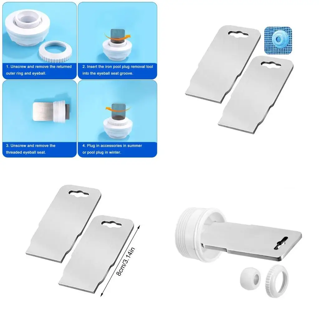 

Y1UC Pool Jet Removal Tool Universal Recessed Nozzle Disassembly Corrosions Resistant