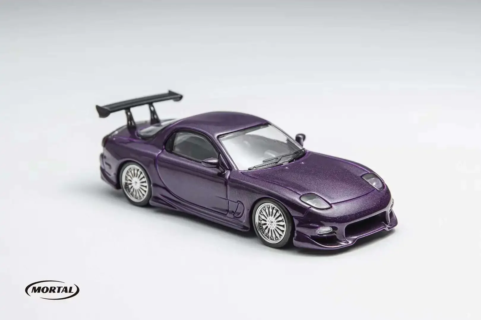 Mortal 1:64 RX7 veilside Fastspeed RedSilver Purple Diecast Model Car