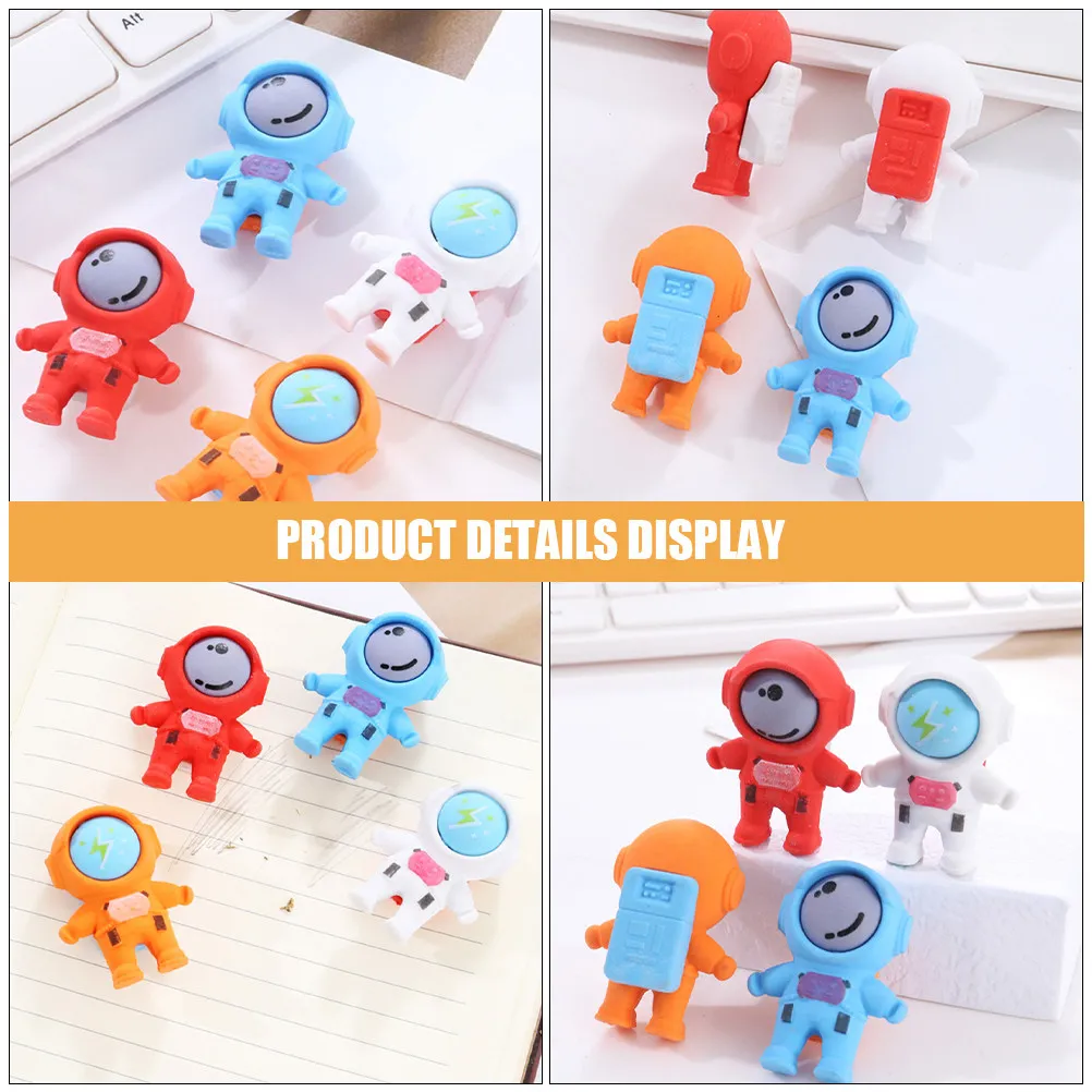 18Pcs Astronaut Erasers – Cute Space Theme Mini Erasers for Classroom Prizes, Rewards & School Supplies