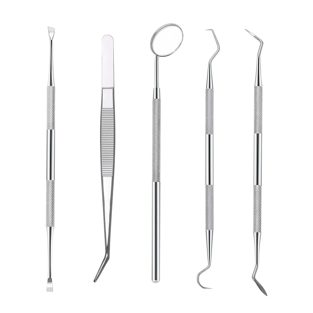 

Stainless Steel Dental Mouth Mirror Steel Tweezers Elbow Probe Dentist Instrument Teeth Cleaning Whitening Dentistry