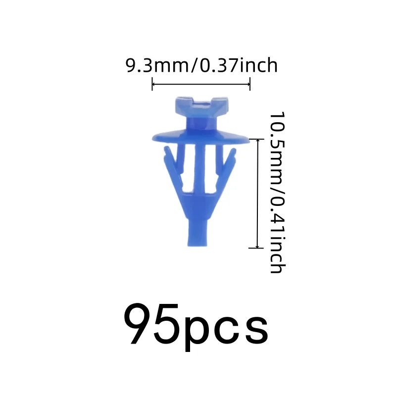 95 pcs Door Frame Seal Clips, Anti-Aging Material and Easy Push-in Install, ideal for Hood Seal Strips