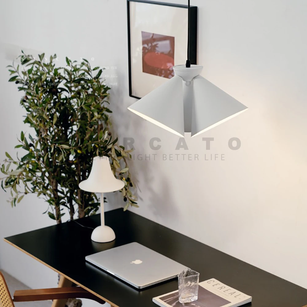 3 Heads Design Chandelier Dining Table Coffee Shop Blue White Ceiling Pendant Lamp for living Room Restaurant LED Pendant Lights