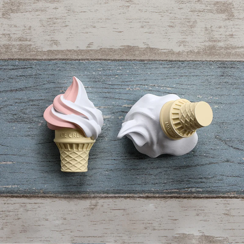 1/3/7 Pcs Colorful Ice Cream Fridge Magnets – Cartoon Kitchen Decor, Fun Magnetic Accessories & Creative Christmas Gift