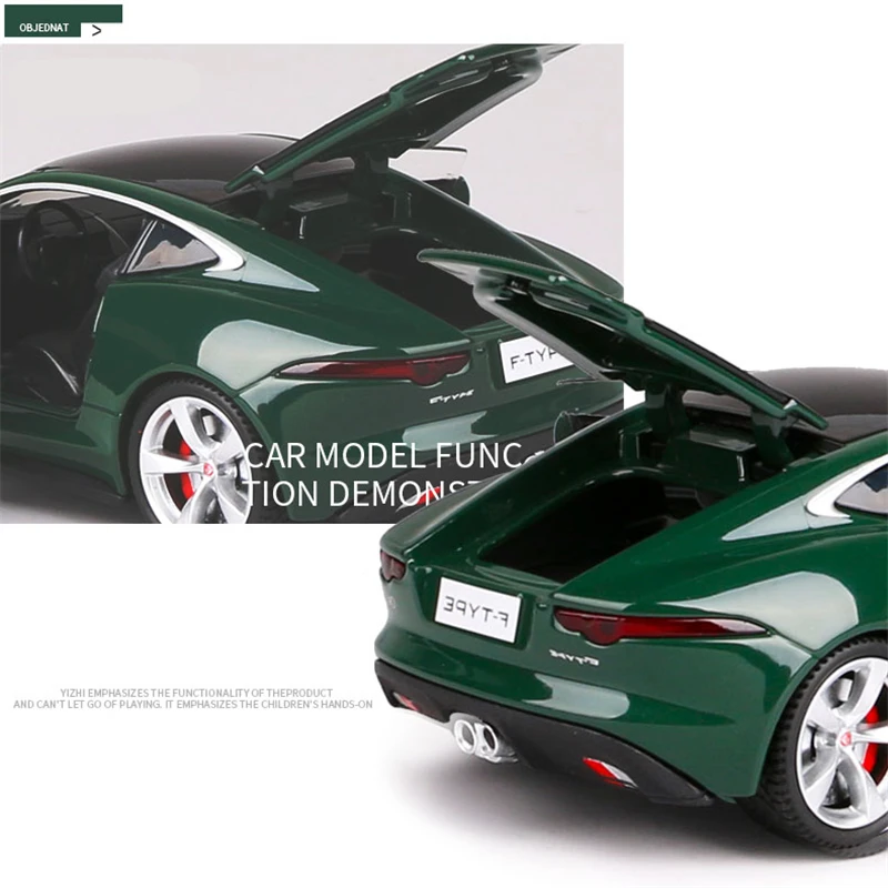 1:32 Jaguars F-TYPE Coupe Alloy Car Model Diecast Toy Vehicles Metal Car Model High Simulation Sound and Light Children Toy Gift