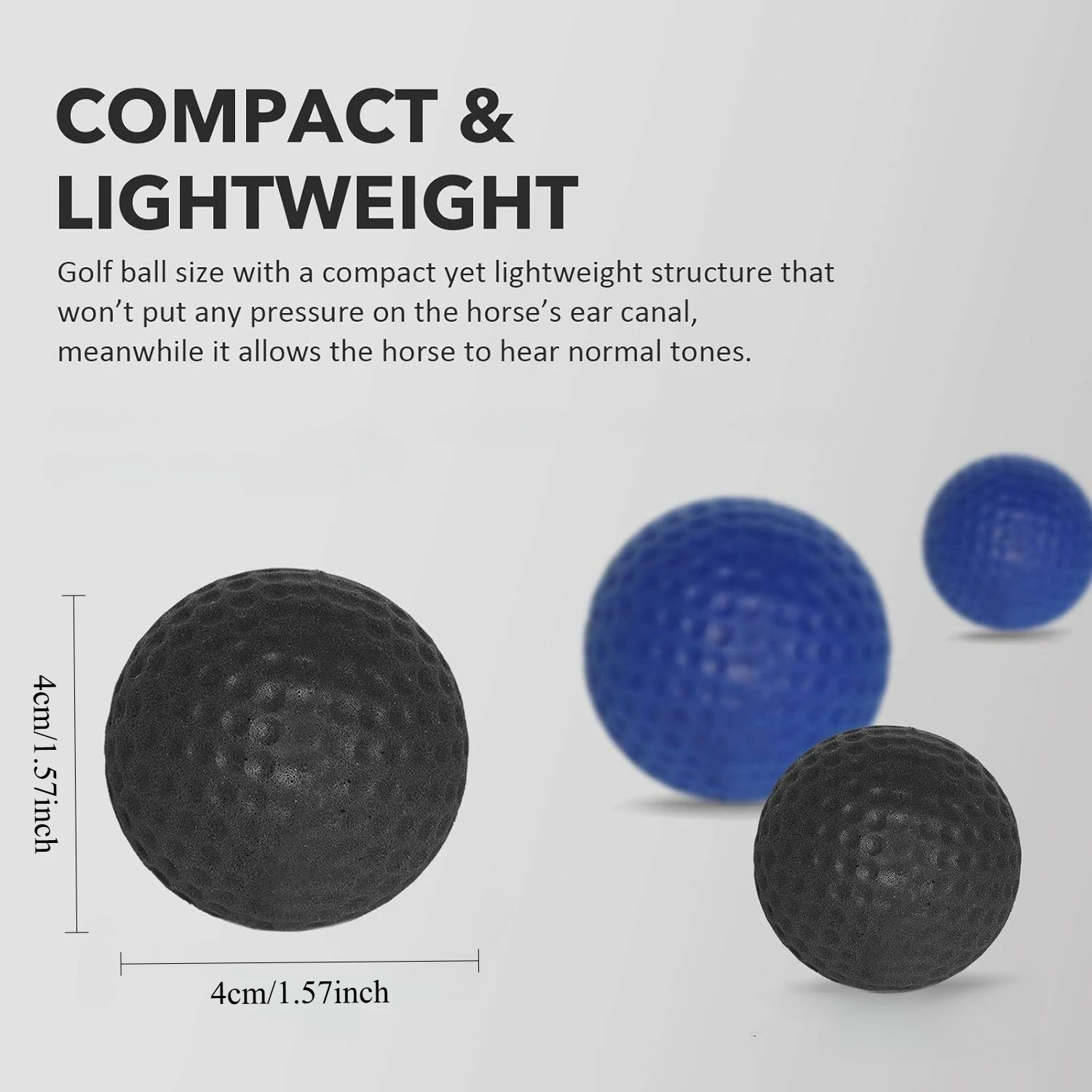 2Pcs Horse Ear Plugs 4cm Noise Cancelling Foam Balls Equine Hearing Protection for Riding Training Competition