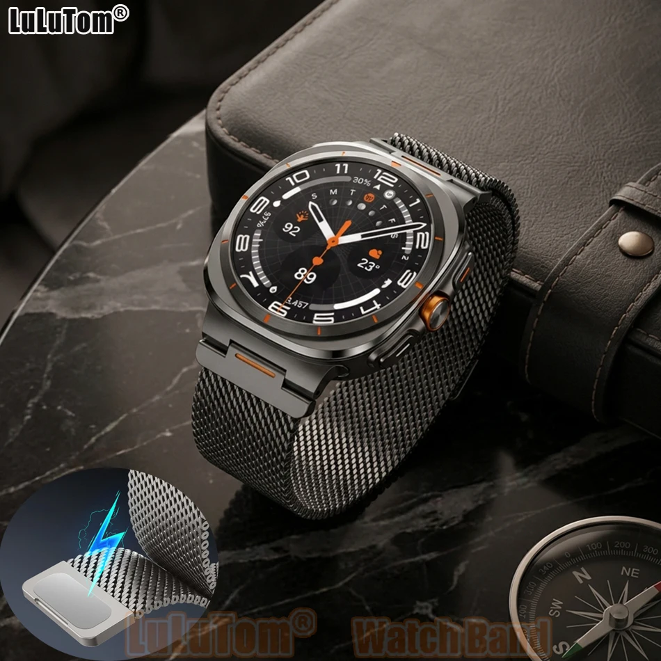 

Stainless Steel Milanese Loop Band for Samsung Galaxy Watch Ultra 47mm Watch 8/8Classic 40/44mm 46mm Magnetic Replacement Straps