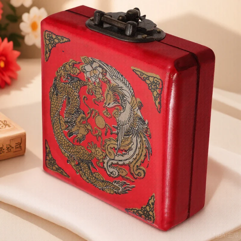 

Style Chinese Jewelry Box Wood Metal Durable Wear Resistant Multifunctional Jewelry Organizer Decorative Keepsake