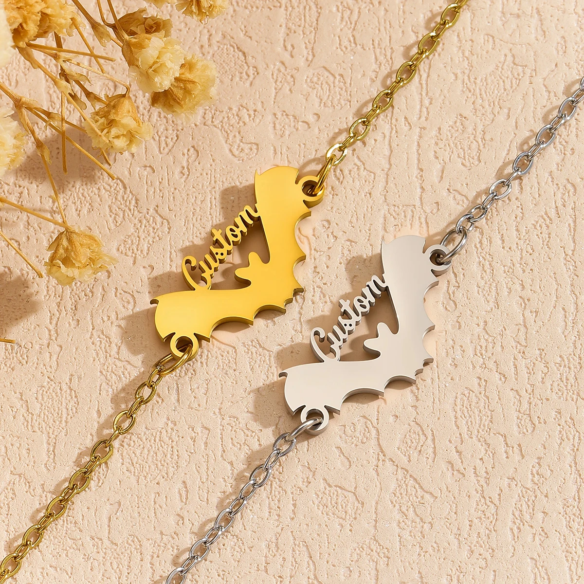 Stainless Steel Animal Series Custom Name Bracelet For Baby Women Personalized Child Kid Gold Color Anklet Family Gift Jewelry