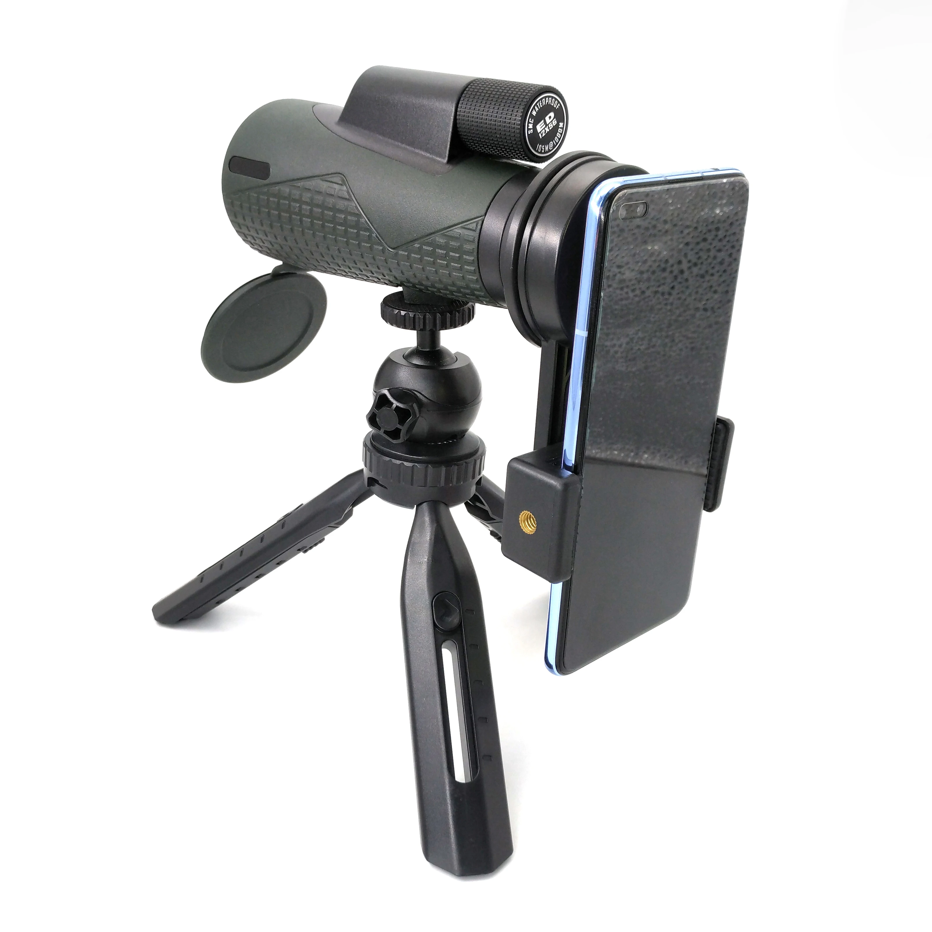 

12x56 ED monocular telescope with large diameter and handstrap for Hunting Wildlife Bird Watching Travel Camping Hiking