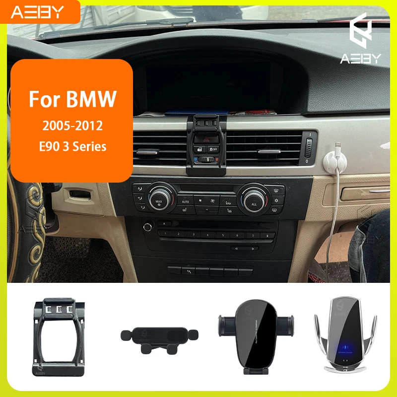 For BMW 3 Series E90 2005-2012 Phone Holde Car Mobile Support Special Fixed Bracket Base Wireless Charging Stand Interior