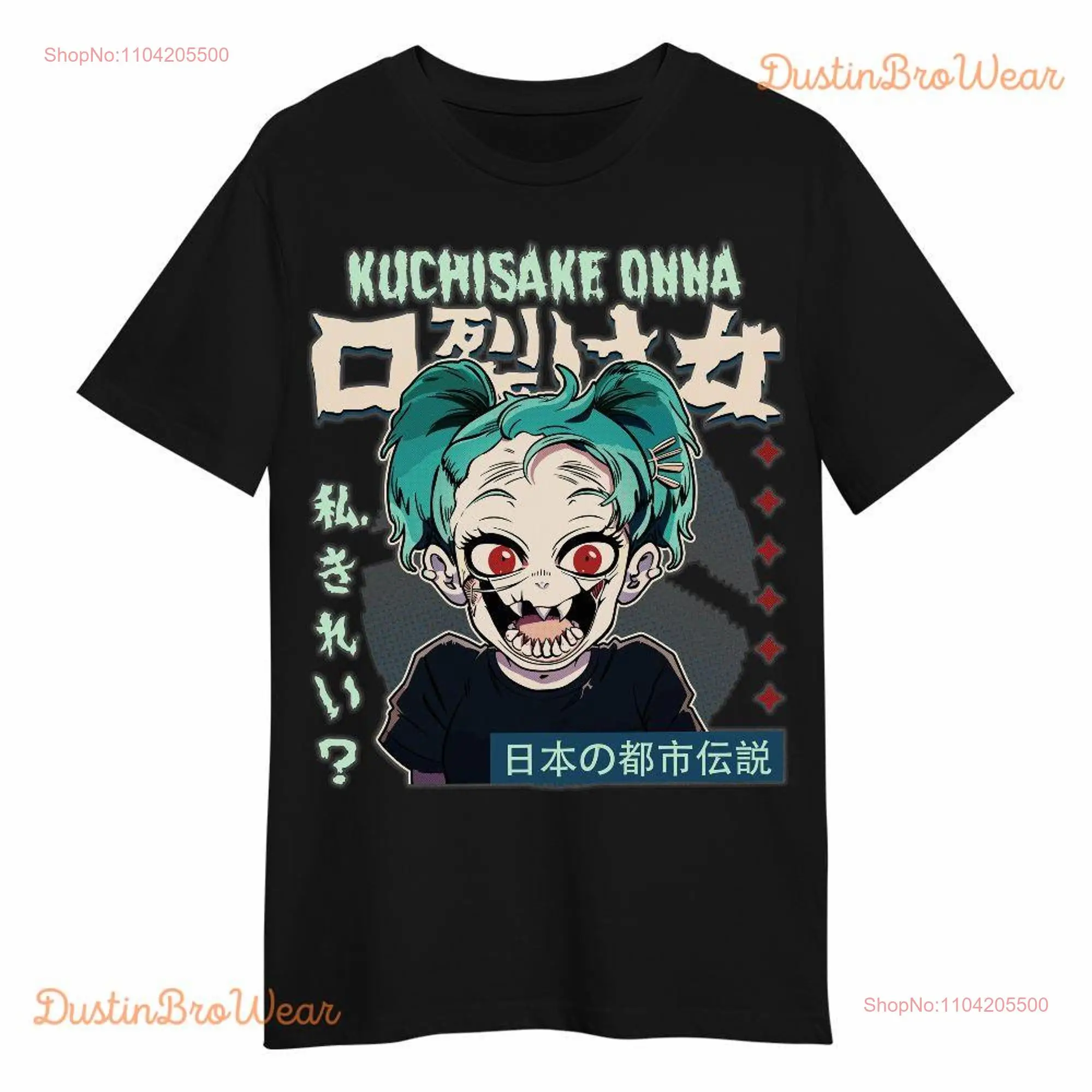 Amare Box Vintage Kuchisake Onna Urban Japanese Legends T Shirt Y2K Horror The Slit Mouthed Woman Manga