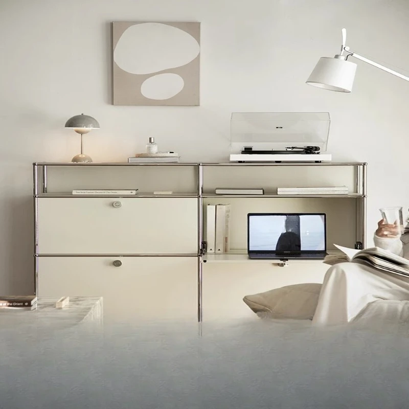 

Used modular combination cabinet stainless steel sideboard Simple storage chest of drawers in the living room