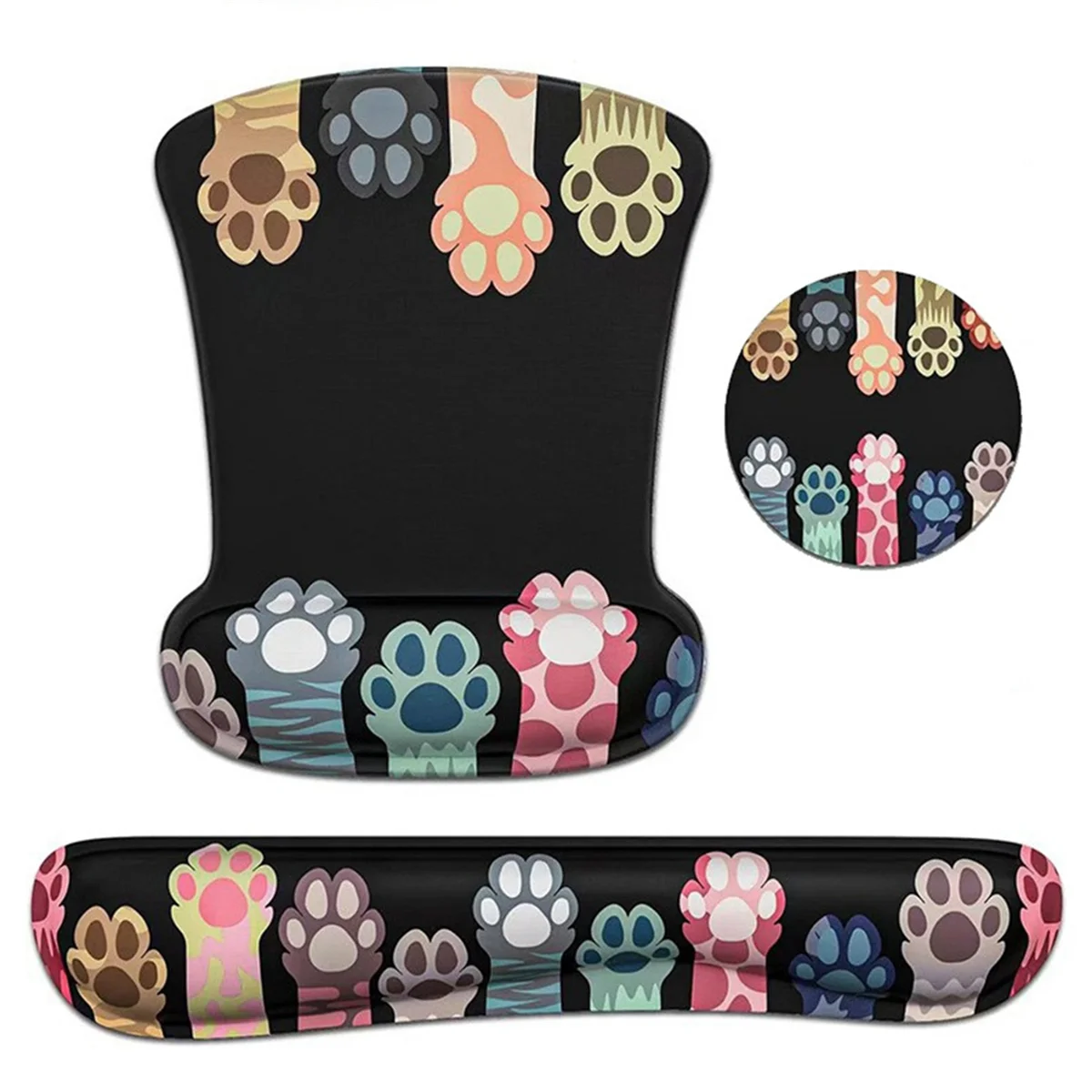 Zestawy podkładek pod mysz 3 w 1 z podparciem pod nadgarstek klawiaturyJAS