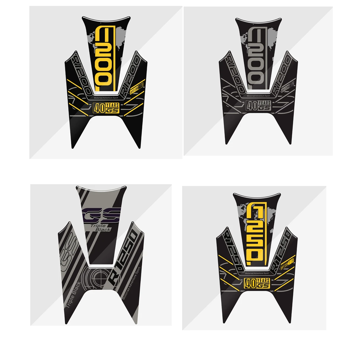 3D Resin Motorcycle Fuel Tank Pad Decal Gas Tank Protector Sticker For R1200GS R1250GS R1200 R1250 GS ADV 2019-2023