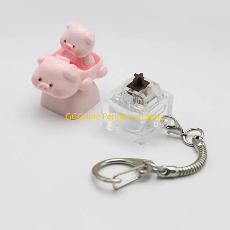 U55B Keyboards Toy For Office Use Stress Relief Focusing Keycap keychain