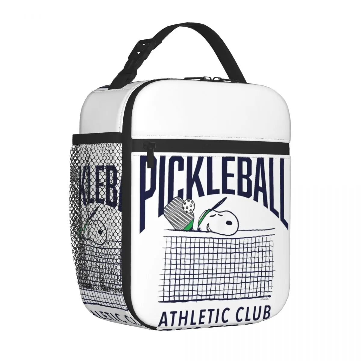 

Спортивная изолированная сумка для обеда Snoopy Pickleball, большой контейнер для еды с героями мультфильмов, термосумка, ланч-бокс, сумка для колледжа, дорожная сумка для еды