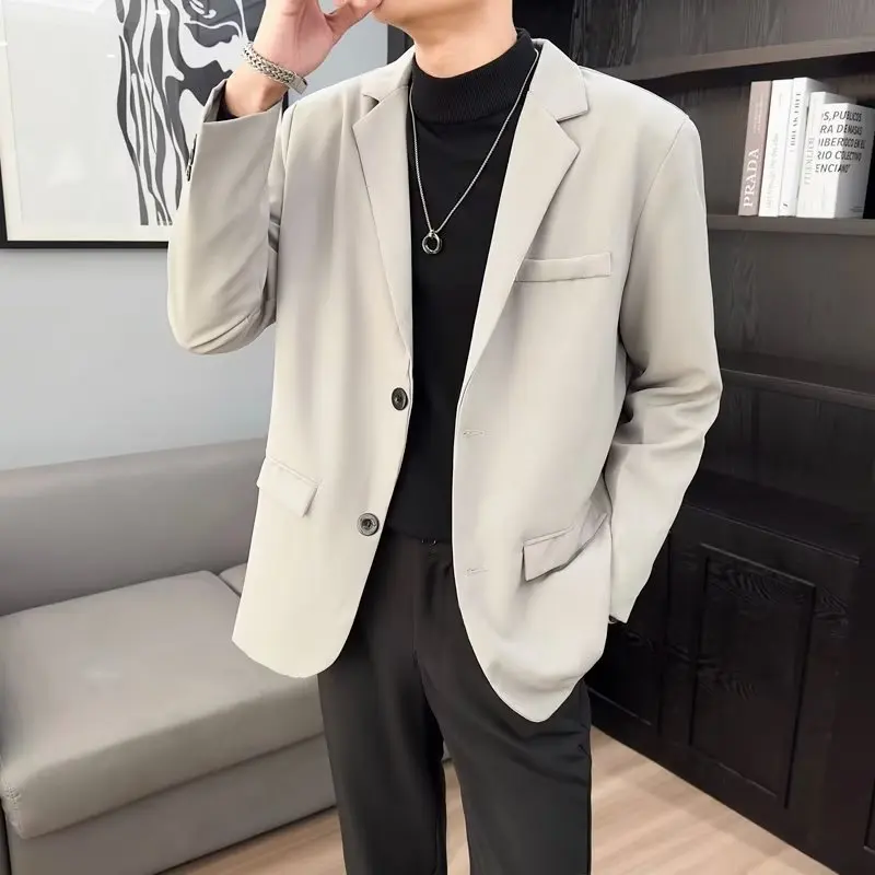 

Casual Men's Suit Jacket Stylish Korean Version Handsome Lightweight Matures Up Top Luxury West Clothes Casual Match All