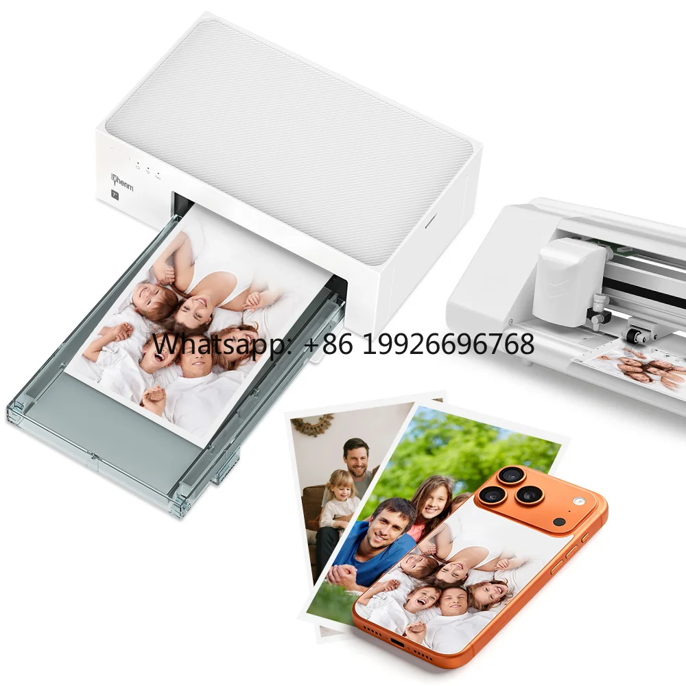 Mini  Colorful Sublimation Photo Thermal Printer Phone Back Skin Printing  for Film Cutting