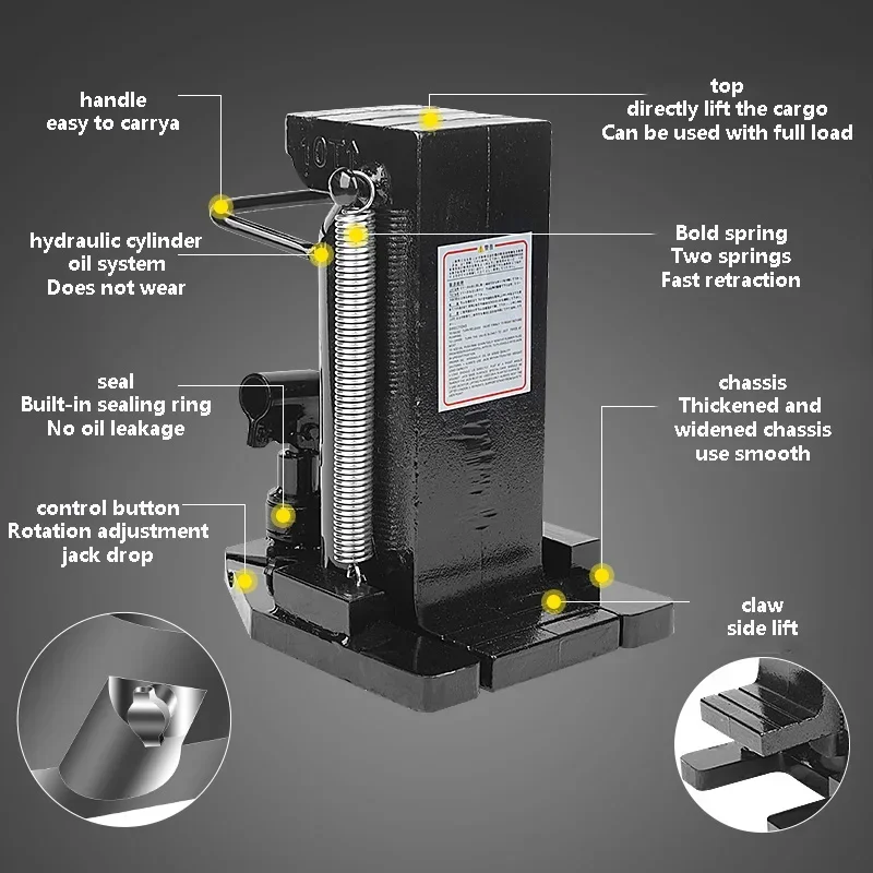 

Новый большой домкрат с когтями, гидравлический домкрат, гидравлический домкрат для дорожного подъема, крюк 5T/10T/20T/30T
