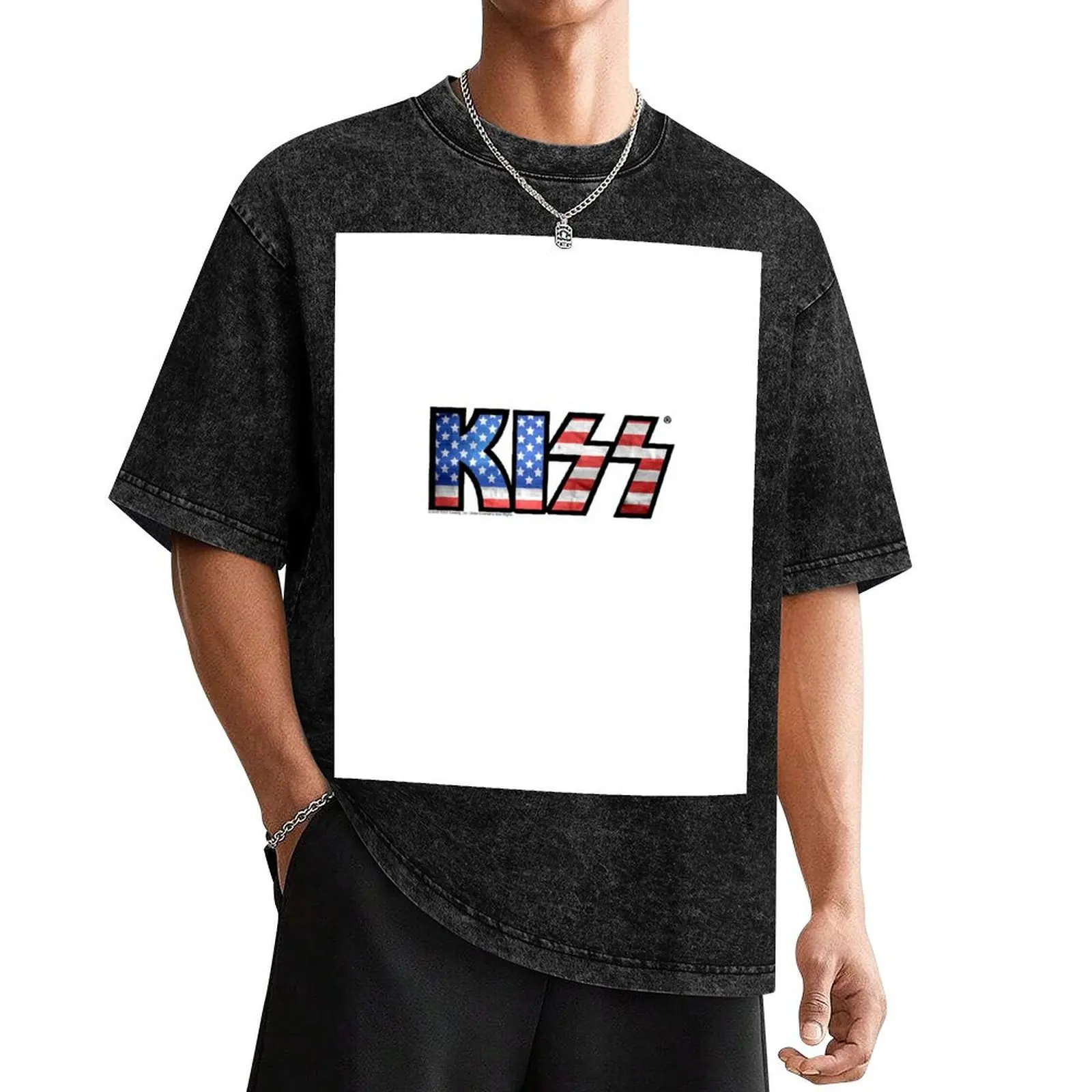 

KISS Logo - American Flag T-Shirt T-shirts man oversize t-shirts man anime figures mens t shirts casual stylish