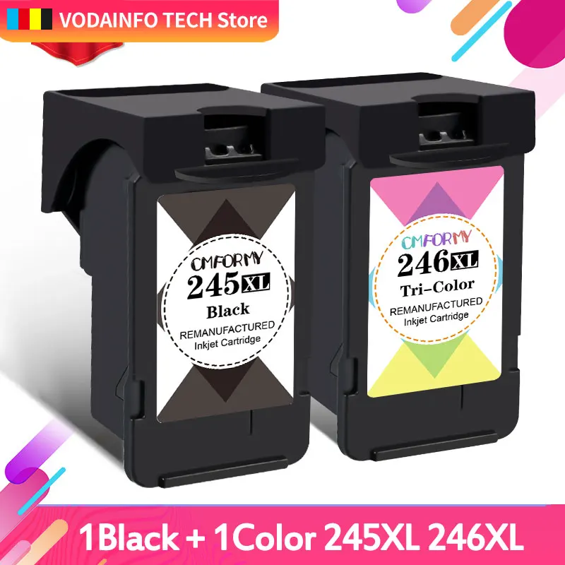 Imagem -02 - Cartuchos de Tinta para Canon Pg245 Royek para Pg245 Cl246 246 para Mg2924 Mx492 Mg2520 Ts302 Ts3120 Ts3122 2420 2555 de Impressora