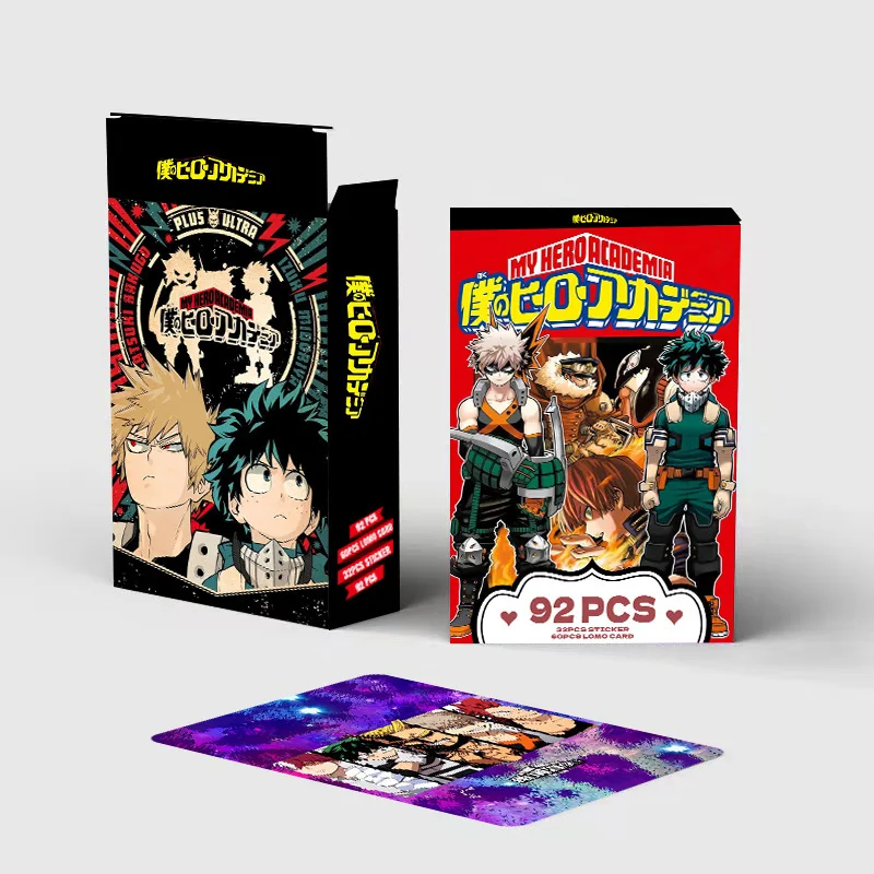 92 Stück/Box Anime My Hero Academy Lomo-Karte, beidseitig, HD-Farbdruck, Bildersammlung, Geburtstagsgeschenk – Detail 7