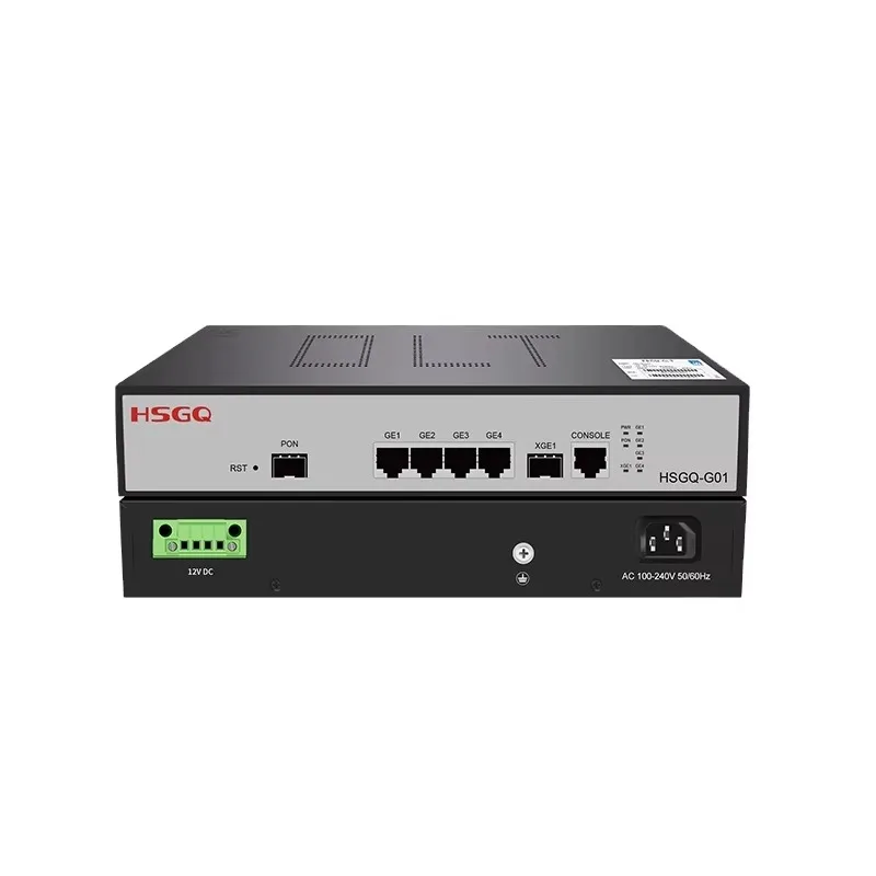 2026 HSGQ-G01 NEW Arrival FTTH FTTB 4 GE 1000M 1 port mini gpon olt 10G GPON OLT fttx solutions