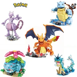 Pokemon Anime Cartoon  Pikachu Bulbasaur Building Blocks Bricks Sets Movie Dolls Model Kids Toys For Children Gift