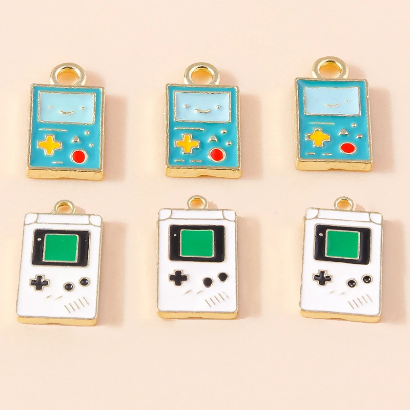 10pcs Kawaii Enamel PSP Games Console Charms Cute Pendants for DIY Jewelry Making In Bulk