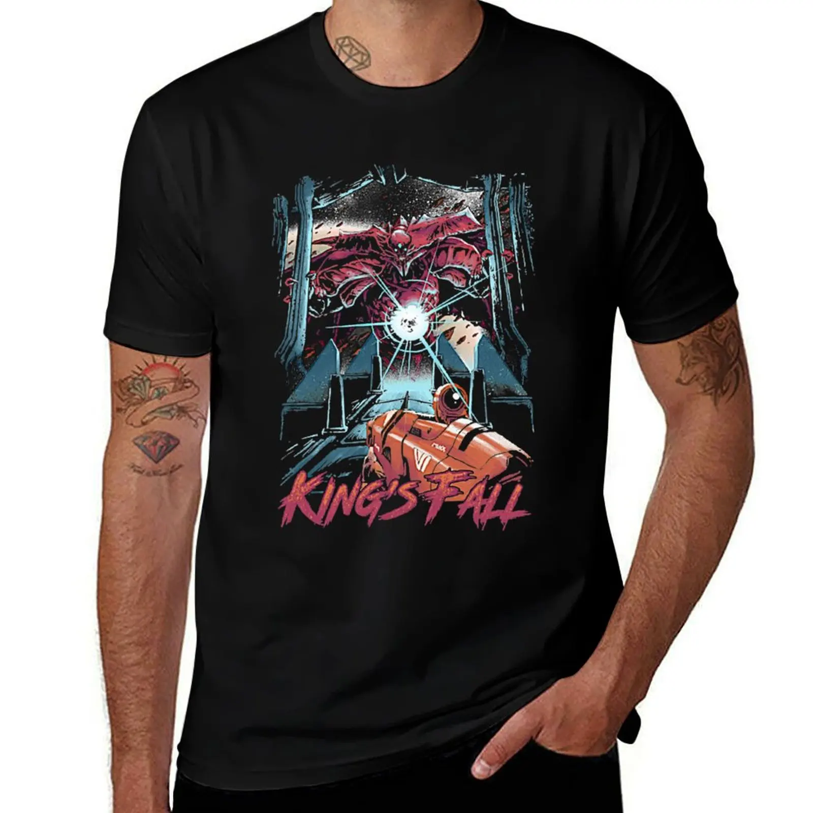 

King's Fall T-Shirt croswit shirt man custom t shirt summer top oversized mens t shirt